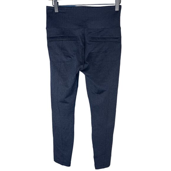 Athleta Women's S Delancy Herringbone Tight Gray Black‎ Work Pant Stretchy - Picture 3 of 6